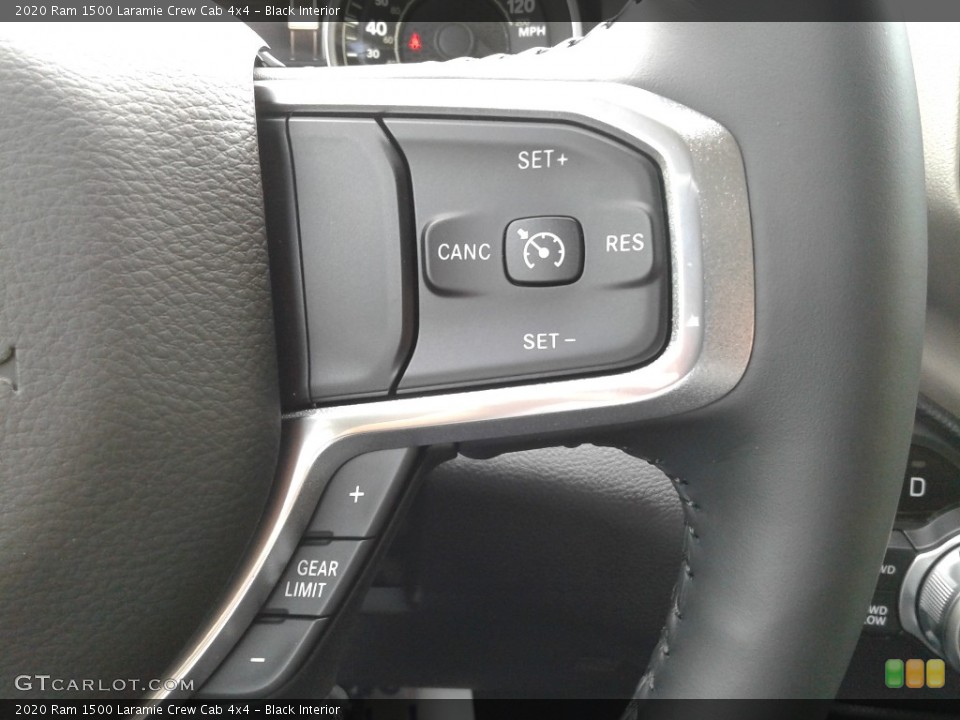 Black Interior Steering Wheel for the 2020 Ram 1500 Laramie Crew Cab 4x4 #138891152
