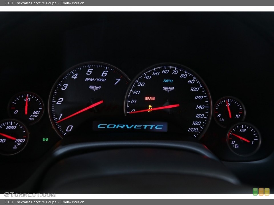 Ebony Interior Gauges for the 2013 Chevrolet Corvette Coupe #138891773
