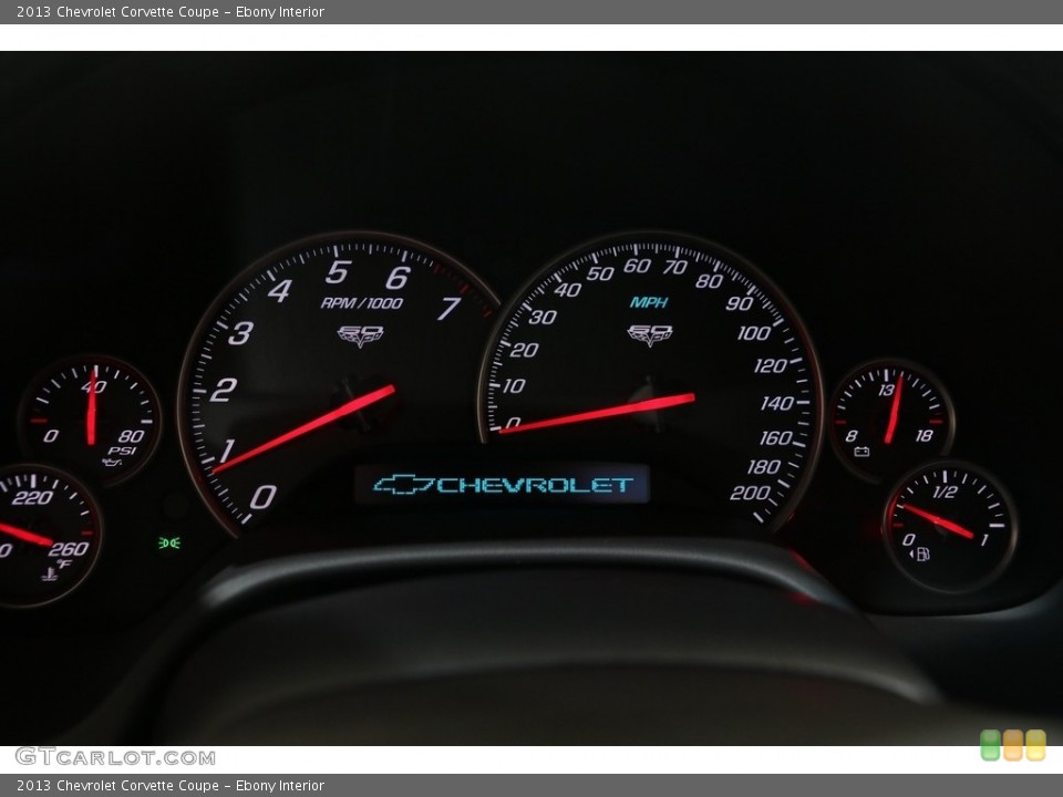 Ebony Interior Gauges for the 2013 Chevrolet Corvette Coupe #138891797