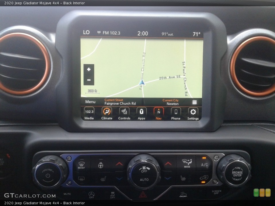 Black Interior Navigation for the 2020 Jeep Gladiator Mojave 4x4 #138891938