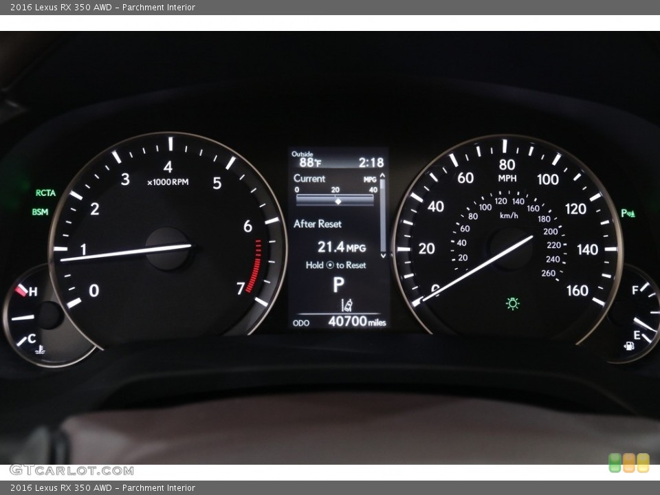 Parchment Interior Gauges for the 2016 Lexus RX 350 AWD #138893651