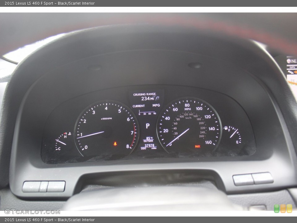 Black/Scarlet Interior Gauges for the 2015 Lexus LS 460 F Sport #138895310