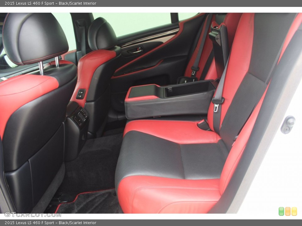 Black/Scarlet Interior Rear Seat for the 2015 Lexus LS 460 F Sport #138895478