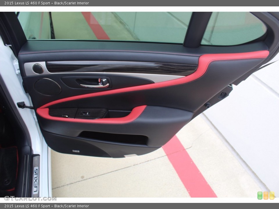 Black/Scarlet Interior Door Panel for the 2015 Lexus LS 460 F Sport #138895583