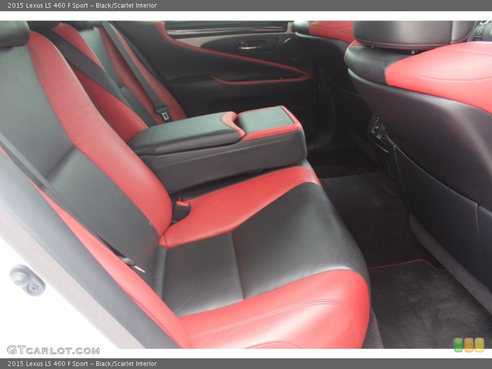 Black/Scarlet Interior Rear Seat for the 2015 Lexus LS 460 F Sport #138895610