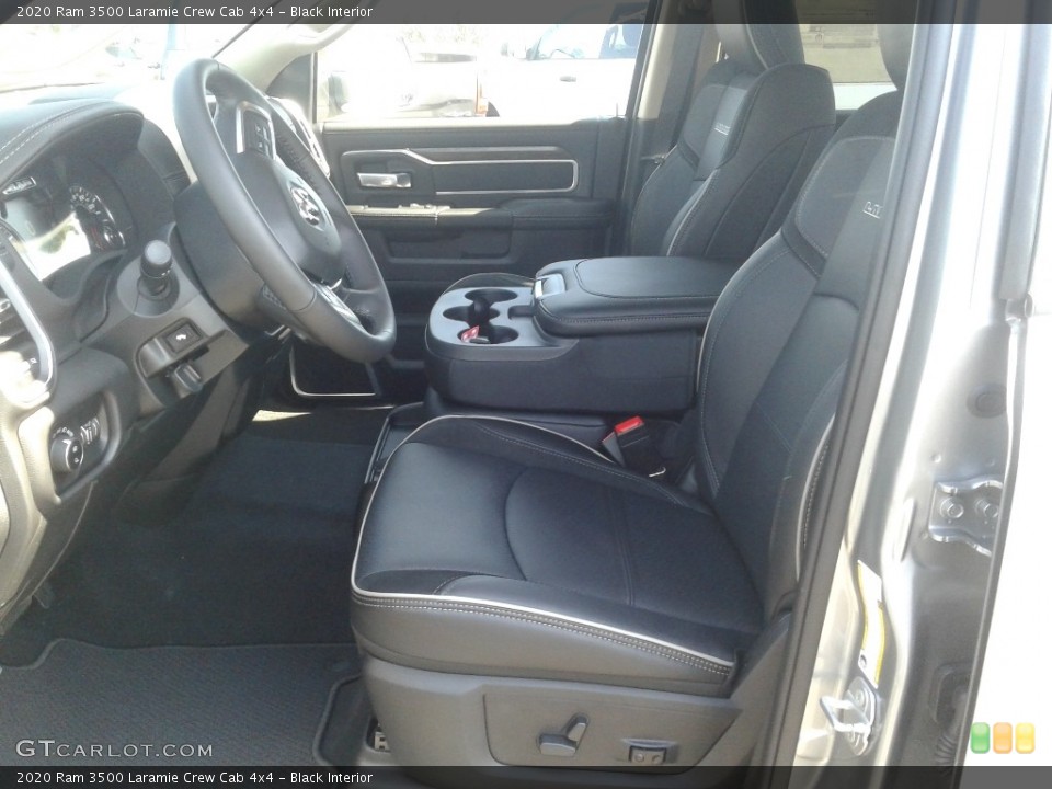 Black Interior Front Seat for the 2020 Ram 3500 Laramie Crew Cab 4x4 #138898154