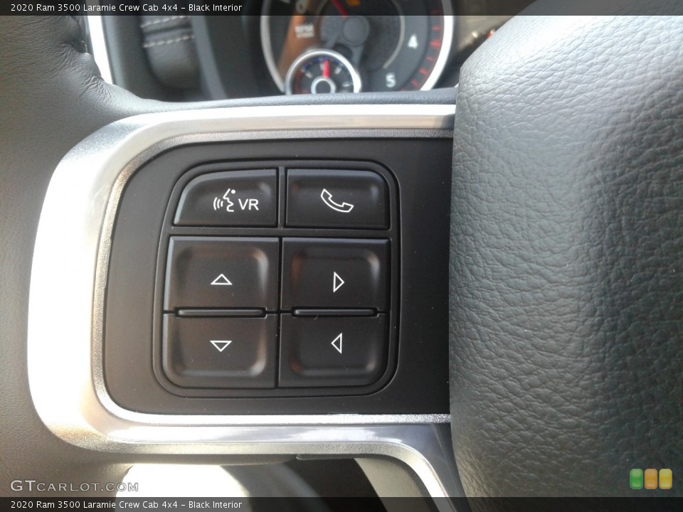 Black Interior Steering Wheel for the 2020 Ram 3500 Laramie Crew Cab 4x4 #138898313