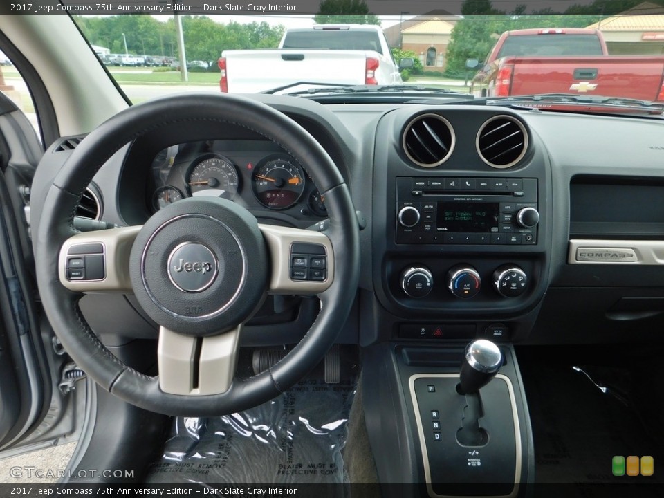 Dark Slate Gray Interior Dashboard for the 2017 Jeep Compass 75th Anniversary Edition #138901967