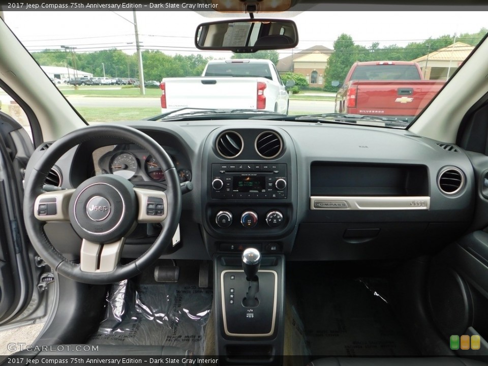 Dark Slate Gray Interior Dashboard for the 2017 Jeep Compass 75th Anniversary Edition #138902258