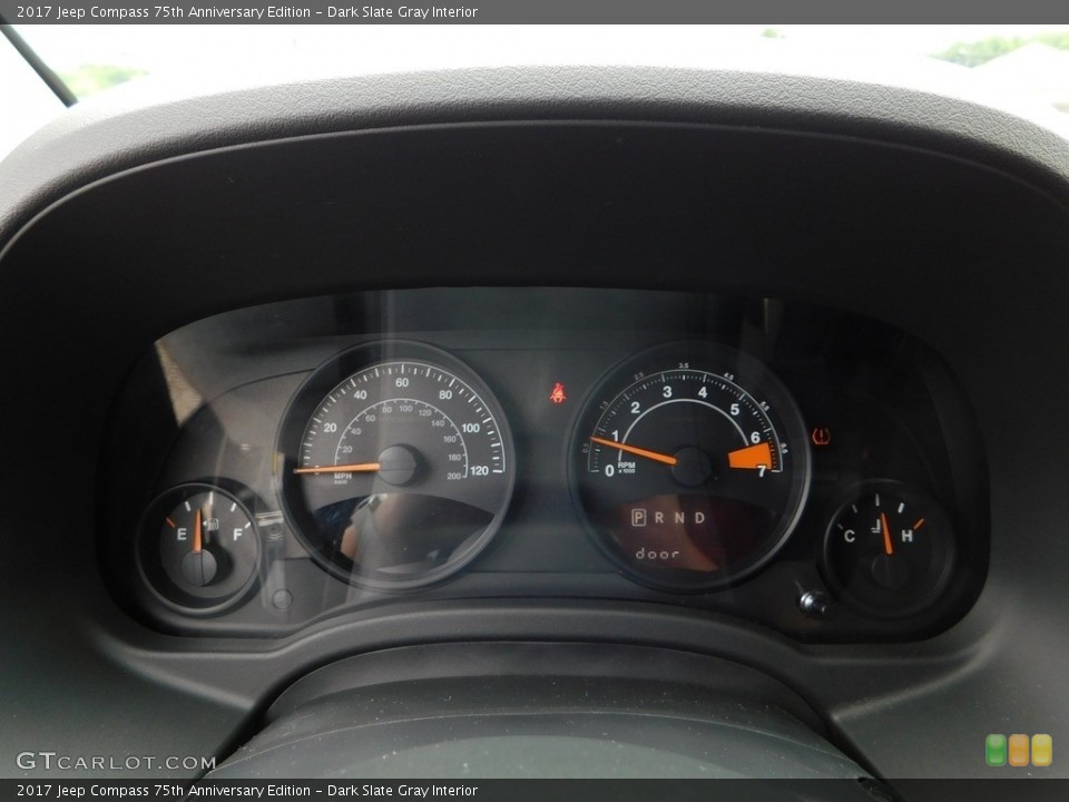 Dark Slate Gray Interior Gauges for the 2017 Jeep Compass 75th Anniversary Edition #138902282
