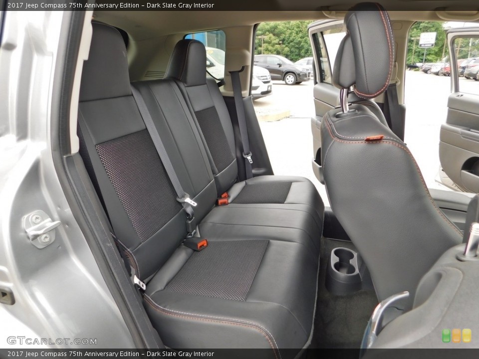 Dark Slate Gray Interior Rear Seat for the 2017 Jeep Compass 75th Anniversary Edition #138902405