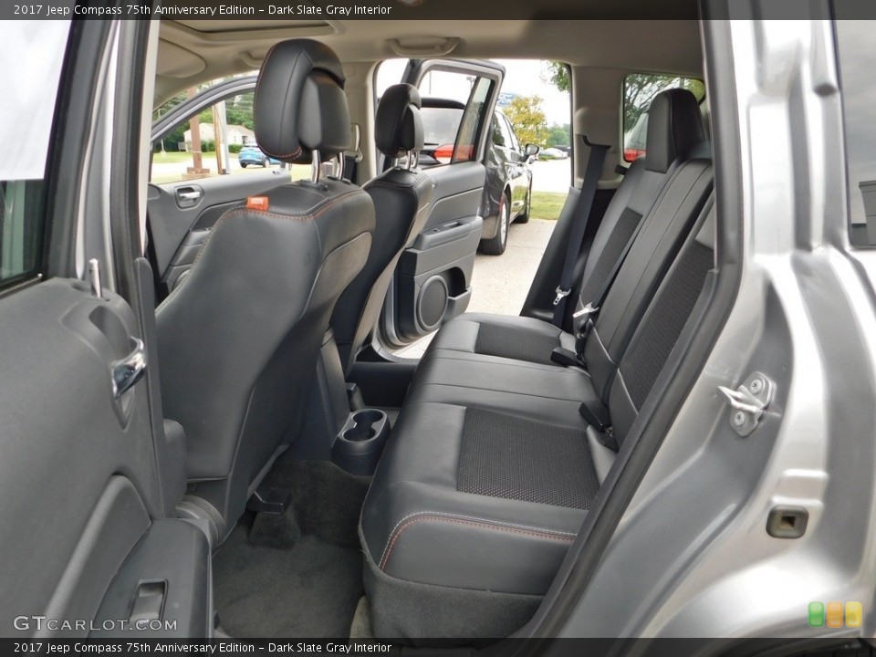 Dark Slate Gray Interior Rear Seat for the 2017 Jeep Compass 75th Anniversary Edition #138902432