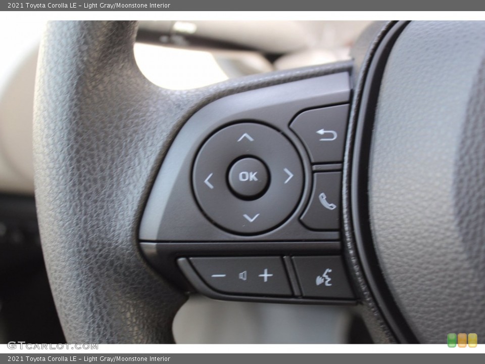 Light Gray/Moonstone Interior Steering Wheel for the 2021 Toyota Corolla LE #138906785