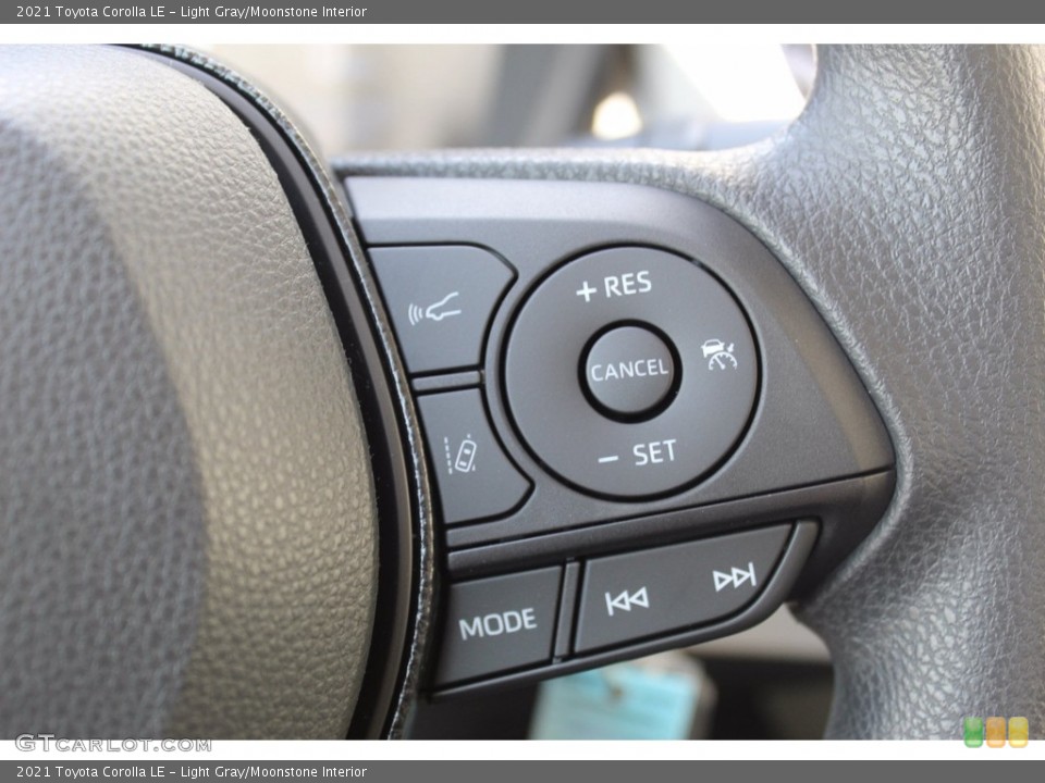 Light Gray/Moonstone Interior Steering Wheel for the 2021 Toyota Corolla LE #138906806