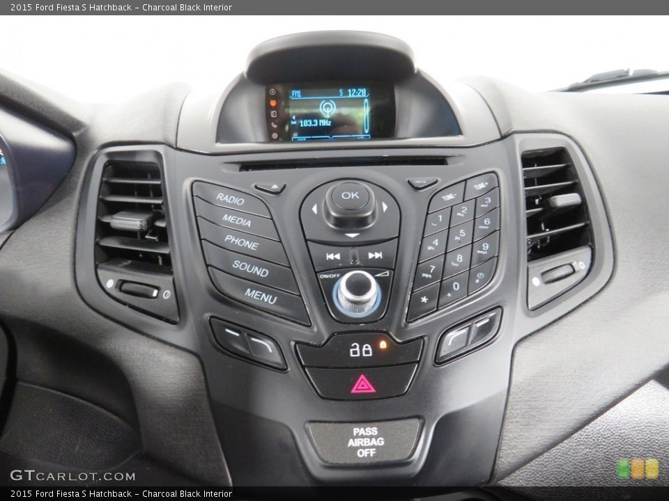 Charcoal Black Interior Controls for the 2015 Ford Fiesta S Hatchback #138907004