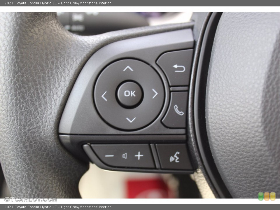 Light Gray/Moonstone Interior Steering Wheel for the 2021 Toyota Corolla Hybrid LE #138907289