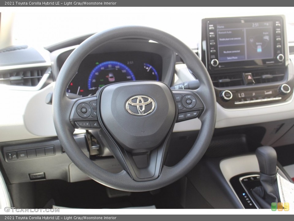 Light Gray/Moonstone Interior Steering Wheel for the 2021 Toyota Corolla Hybrid LE #138907532