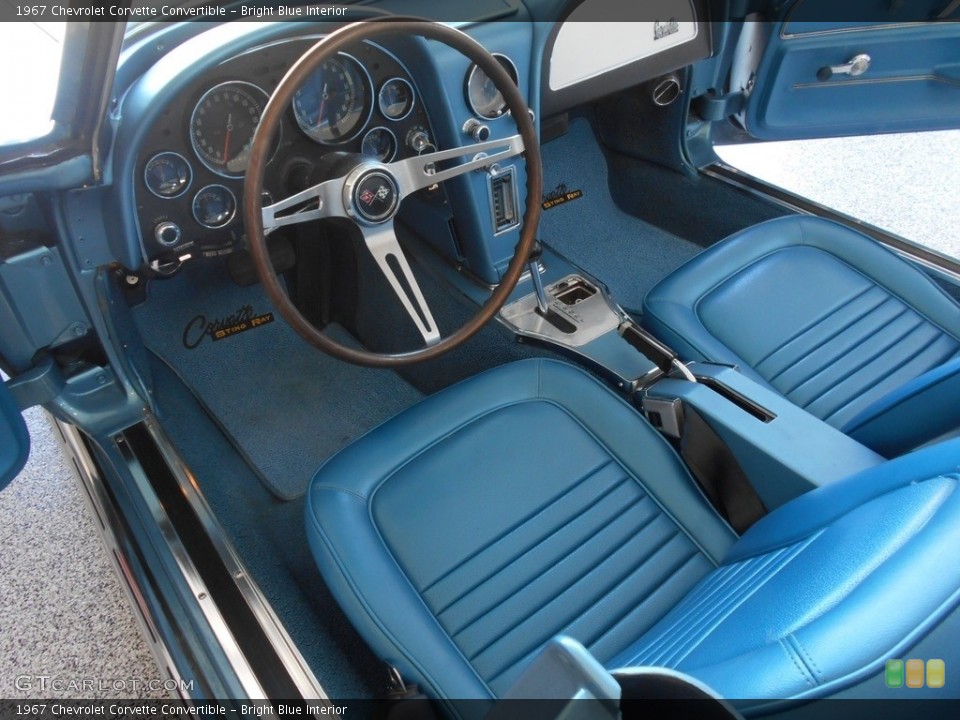 Bright Blue Interior Photo for the 1967 Chevrolet Corvette Convertible #138912122