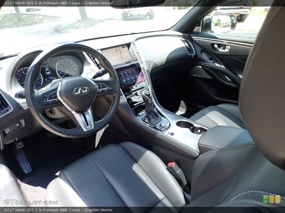 Graphite Interior Photo for the 2017 Infiniti Q60 3.0t Premium AWD Coupe #138913589
