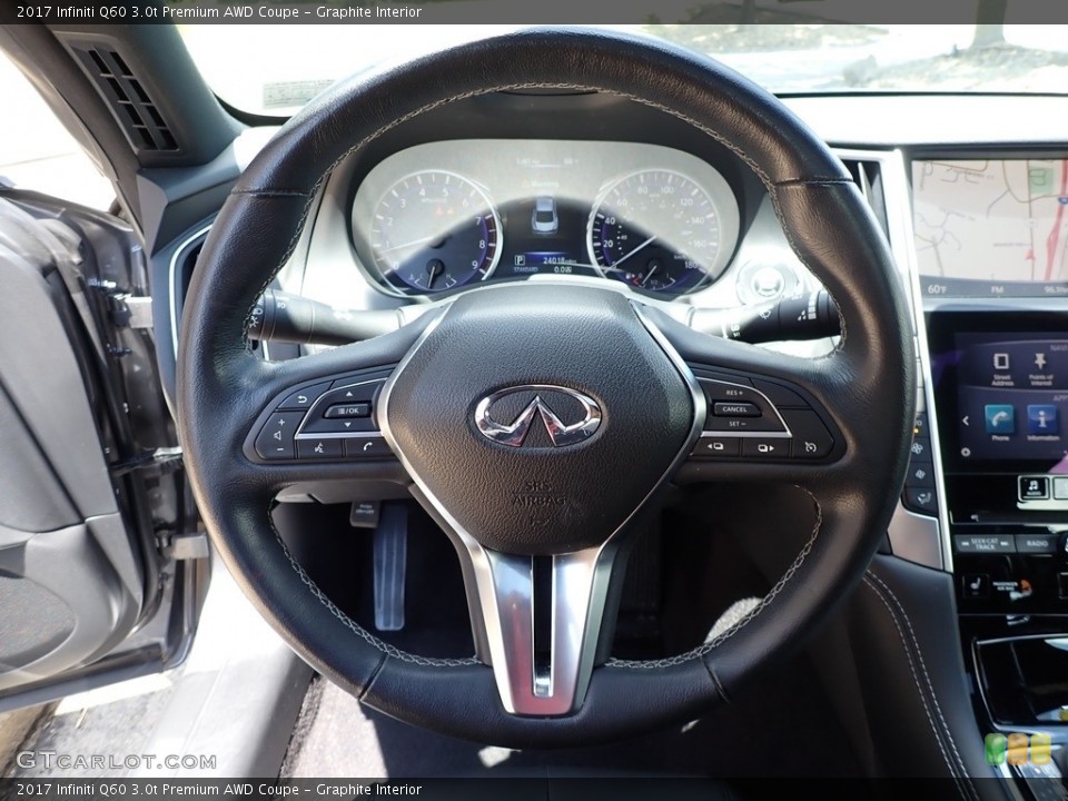 Graphite Interior Steering Wheel for the 2017 Infiniti Q60 3.0t Premium AWD Coupe #138913639