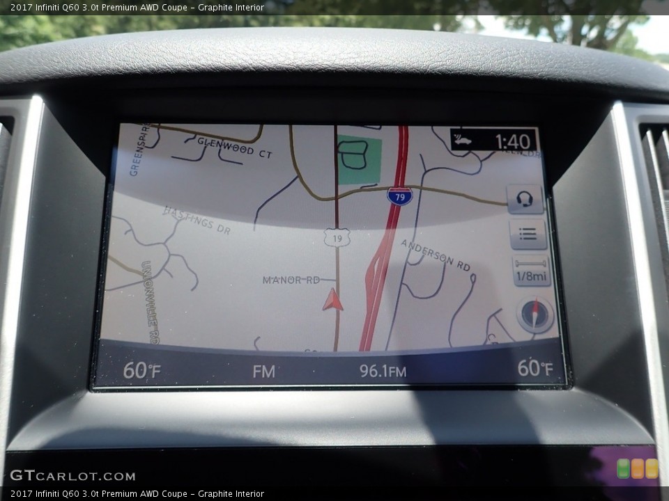 Graphite Interior Navigation for the 2017 Infiniti Q60 3.0t Premium AWD Coupe #138913658