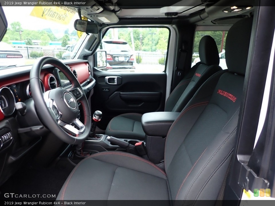 Black Interior Front Seat for the 2019 Jeep Wrangler Rubicon 4x4 #138919196