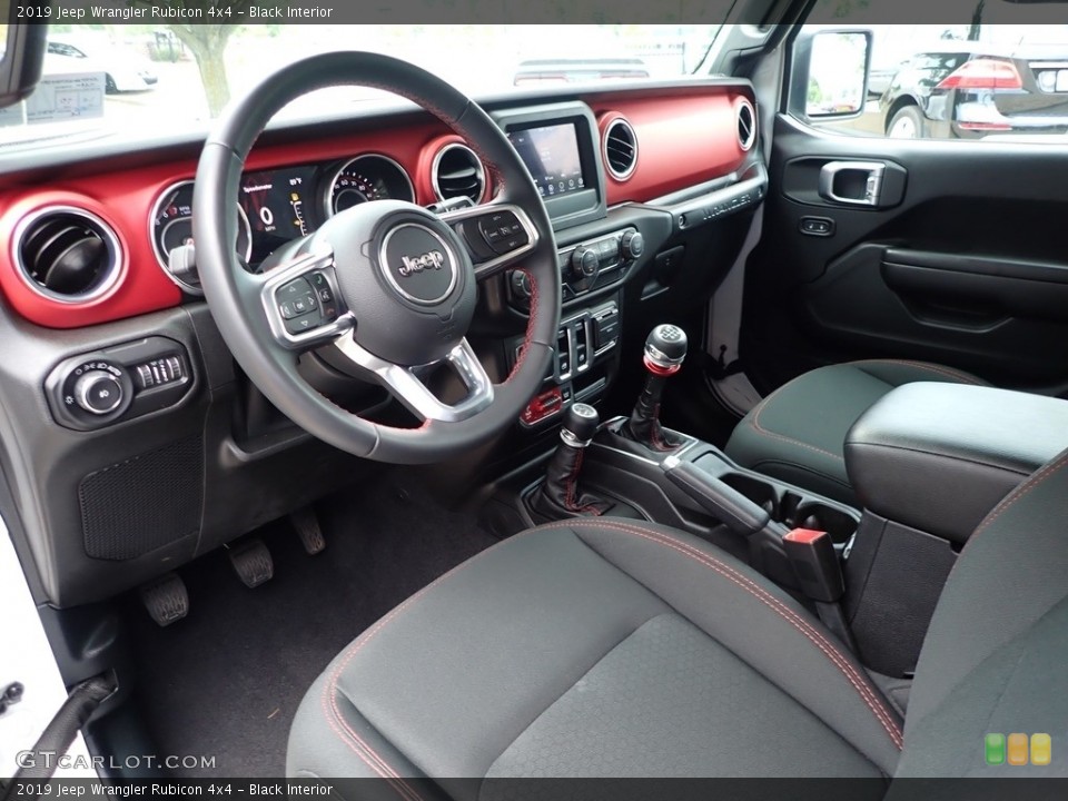 Black Interior Front Seat for the 2019 Jeep Wrangler Rubicon 4x4 #138919244