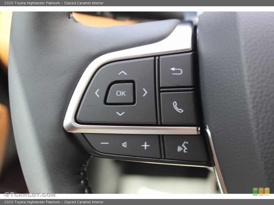 Glazed Caramel Interior Steering Wheel for the 2020 Toyota Highlander Platinum #138921089