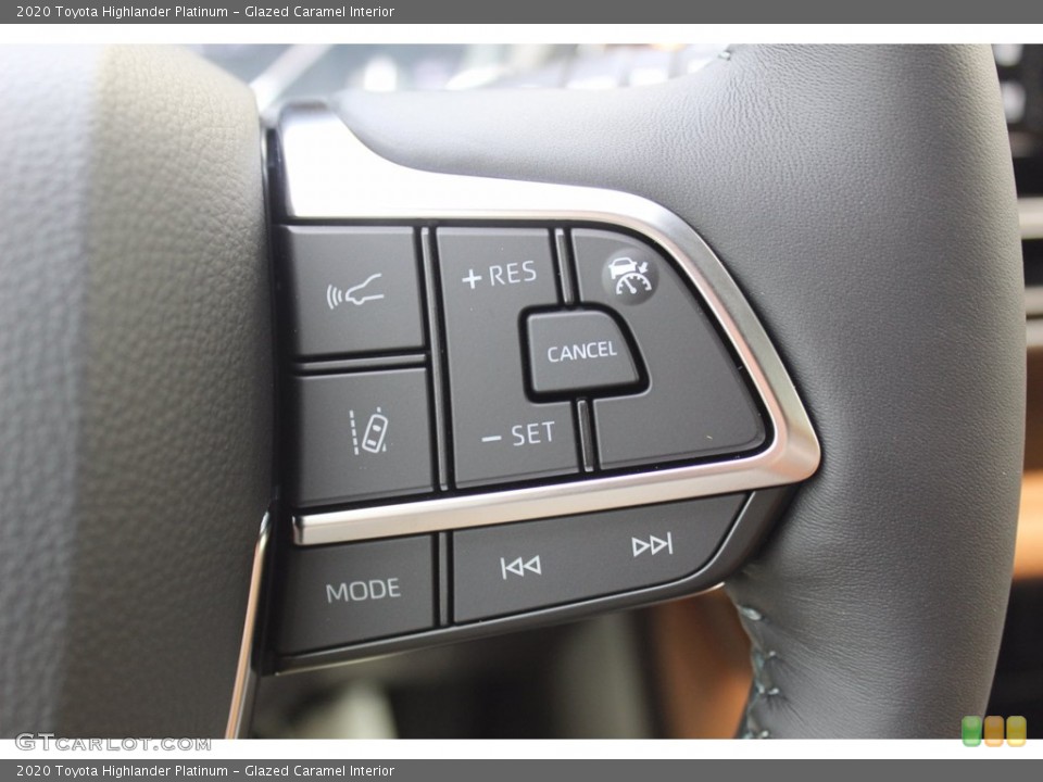 Glazed Caramel Interior Steering Wheel for the 2020 Toyota Highlander Platinum #138921110