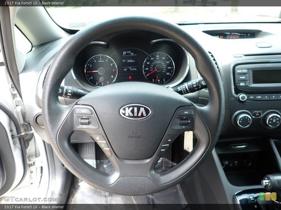 Black Interior Steering Wheel for the 2017 Kia Forte5 LX #138922121