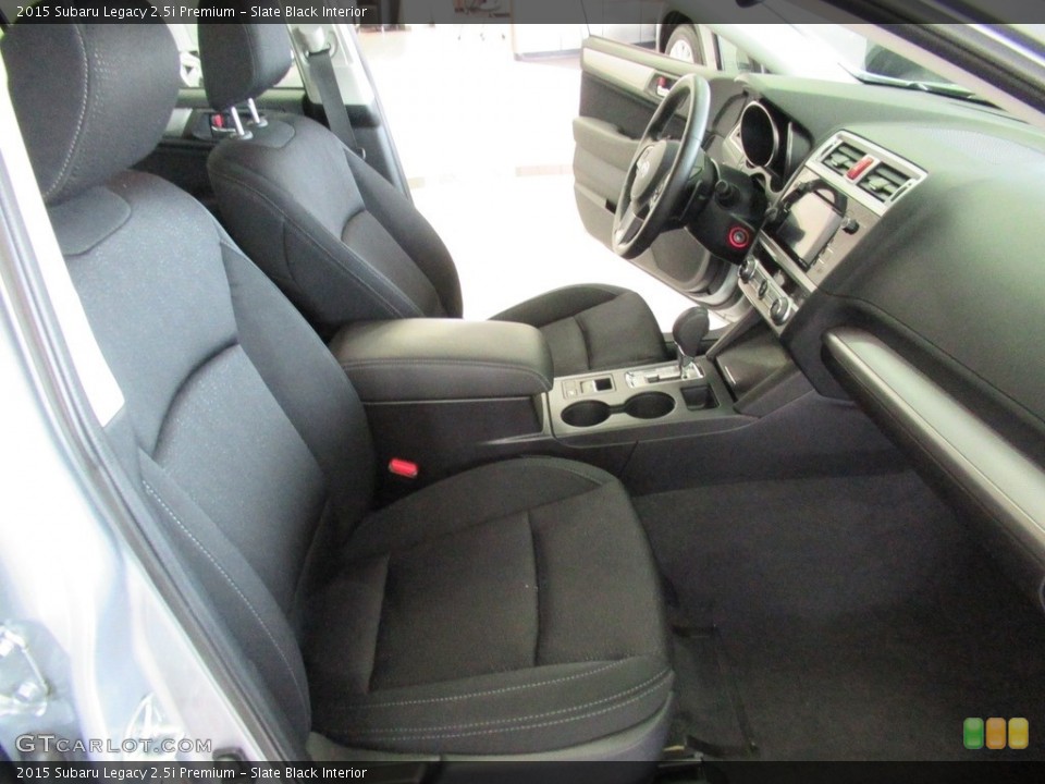 Slate Black Interior Front Seat for the 2015 Subaru Legacy 2.5i Premium #138924245