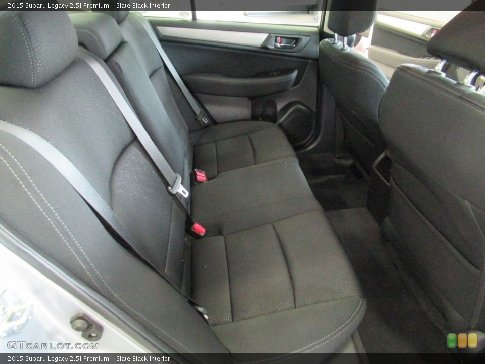 Slate Black Interior Rear Seat for the 2015 Subaru Legacy 2.5i Premium #138924302