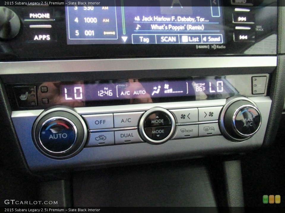 Slate Black Interior Controls for the 2015 Subaru Legacy 2.5i Premium #138924587