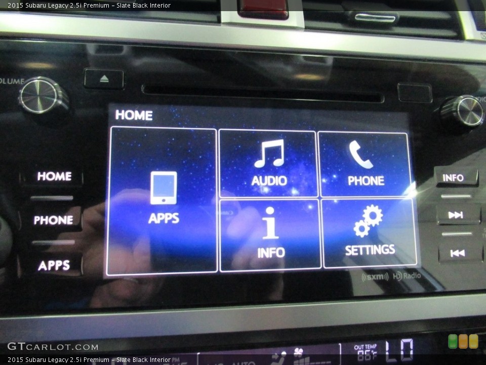 Slate Black Interior Controls for the 2015 Subaru Legacy 2.5i Premium #138924626