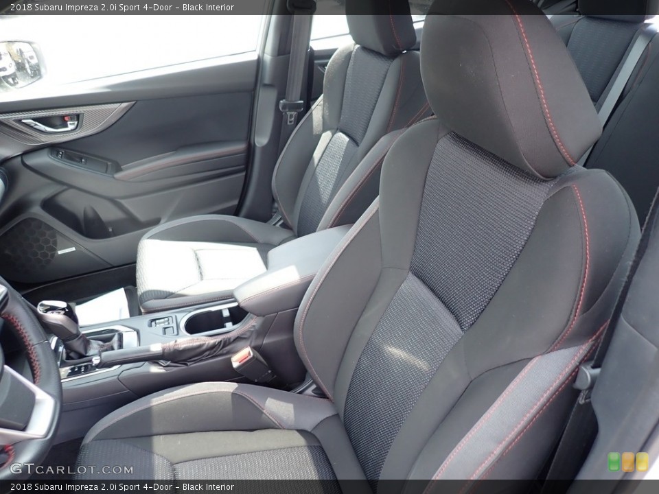 Black Interior Front Seat for the 2018 Subaru Impreza 2.0i Sport 4-Door #138927828
