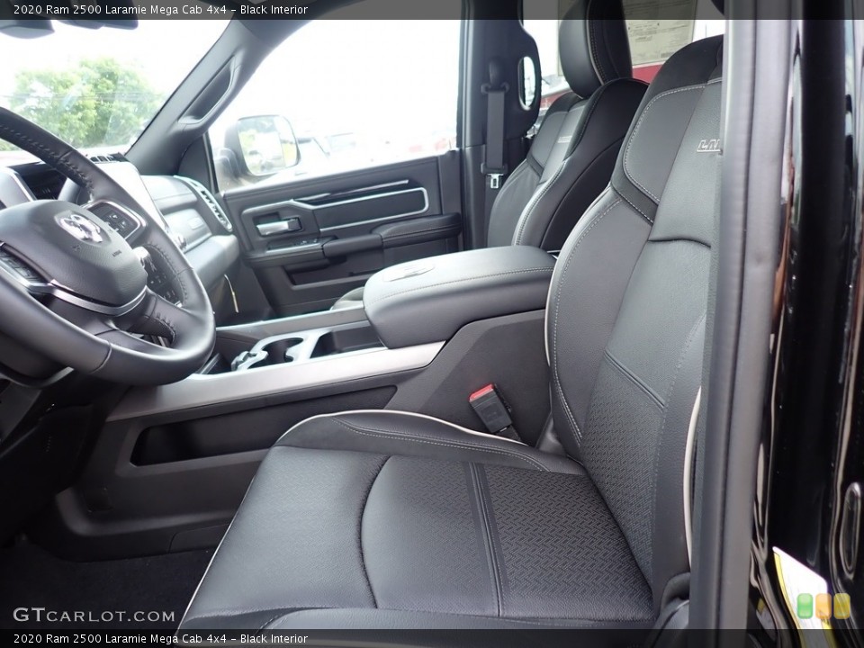 Black Interior Front Seat for the 2020 Ram 2500 Laramie Mega Cab 4x4 #138929936