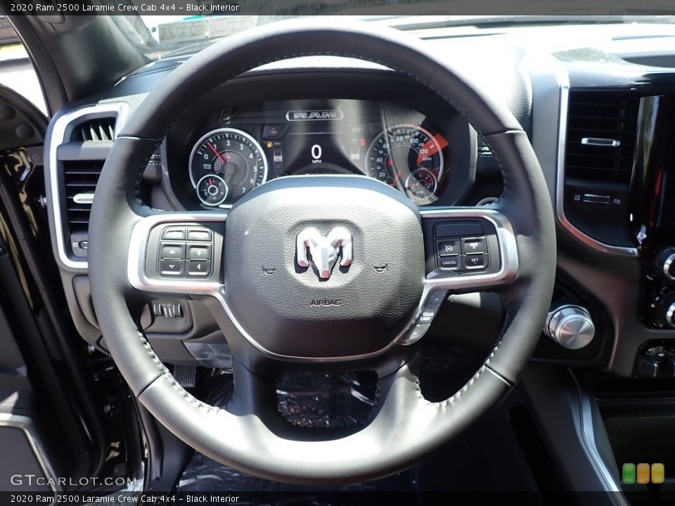 Black Interior Steering Wheel for the 2020 Ram 2500 Laramie Crew Cab 4x4 #138938648
