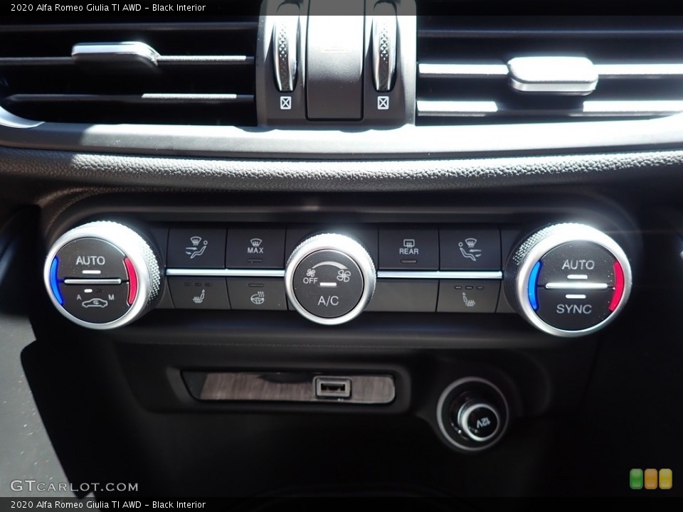 Black Interior Controls for the 2020 Alfa Romeo Giulia TI AWD #138941291