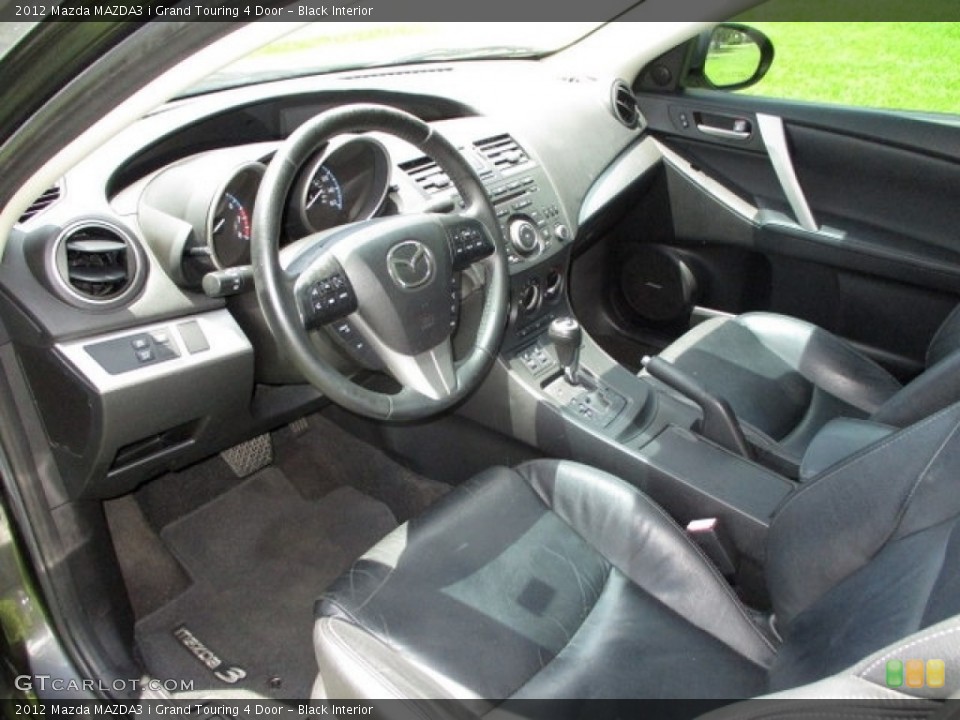 Black Interior Front Seat for the 2012 Mazda MAZDA3 i Grand Touring 4 Door #138941804