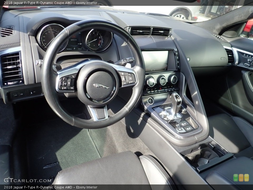 Ebony Interior Photo for the 2018 Jaguar F-Type R-Dynamic Coupe AWD #138943274