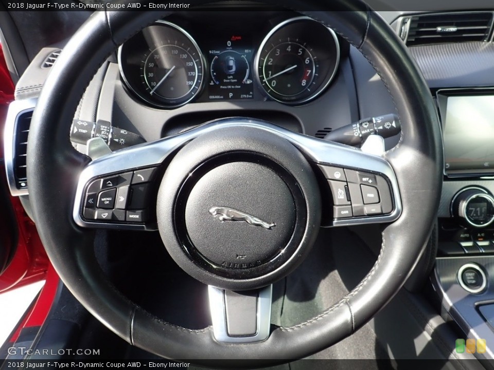 Ebony Interior Steering Wheel for the 2018 Jaguar F-Type R-Dynamic Coupe AWD #138943322