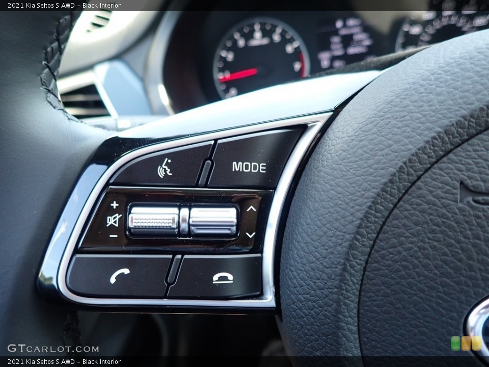 Black Interior Steering Wheel for the 2021 Kia Seltos S AWD #138946250