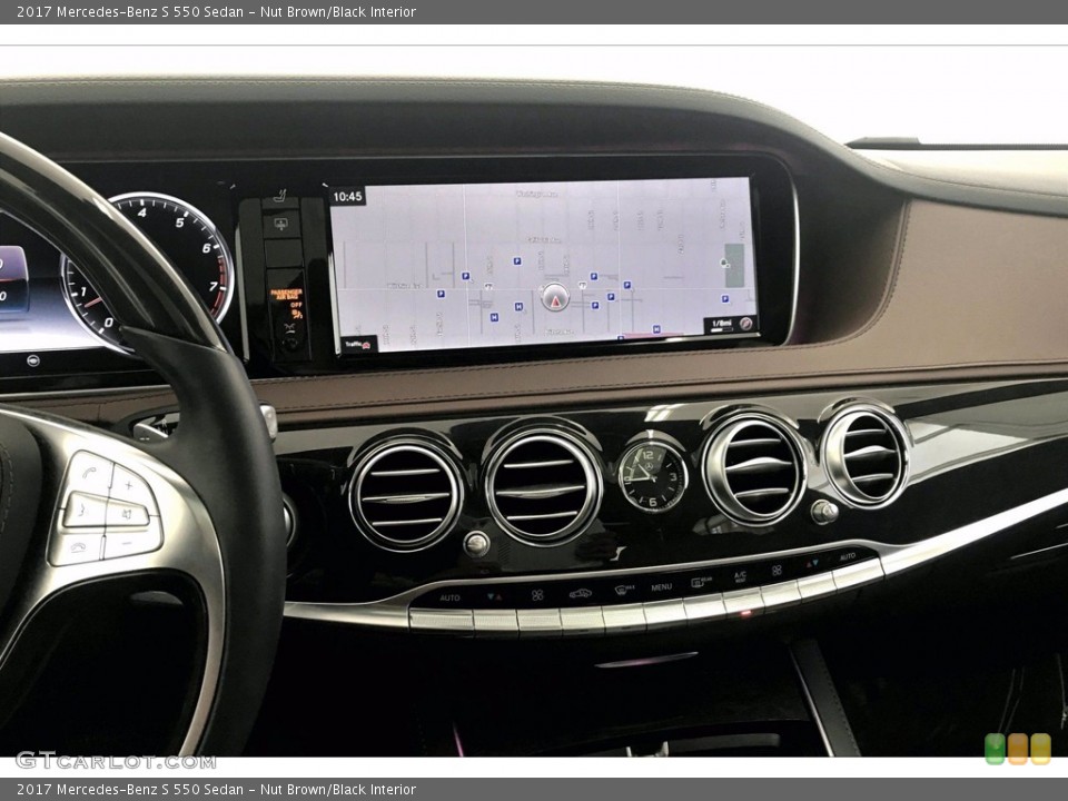 Nut Brown/Black Interior Navigation for the 2017 Mercedes-Benz S 550 Sedan #138959645