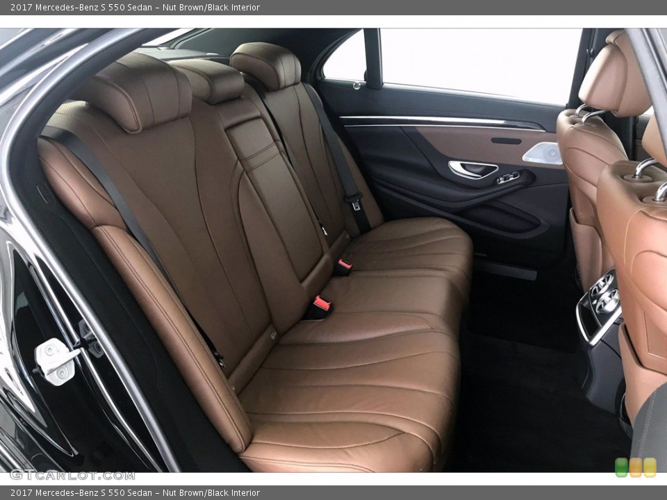 Nut Brown/Black Interior Rear Seat for the 2017 Mercedes-Benz S 550 Sedan #138959699