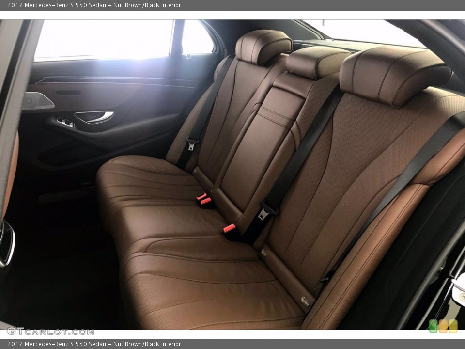 Nut Brown/Black Interior Rear Seat for the 2017 Mercedes-Benz S 550 Sedan #138959708