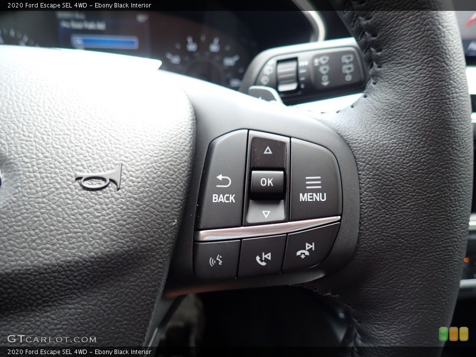 Ebony Black Interior Steering Wheel for the 2020 Ford Escape SEL 4WD #138961190