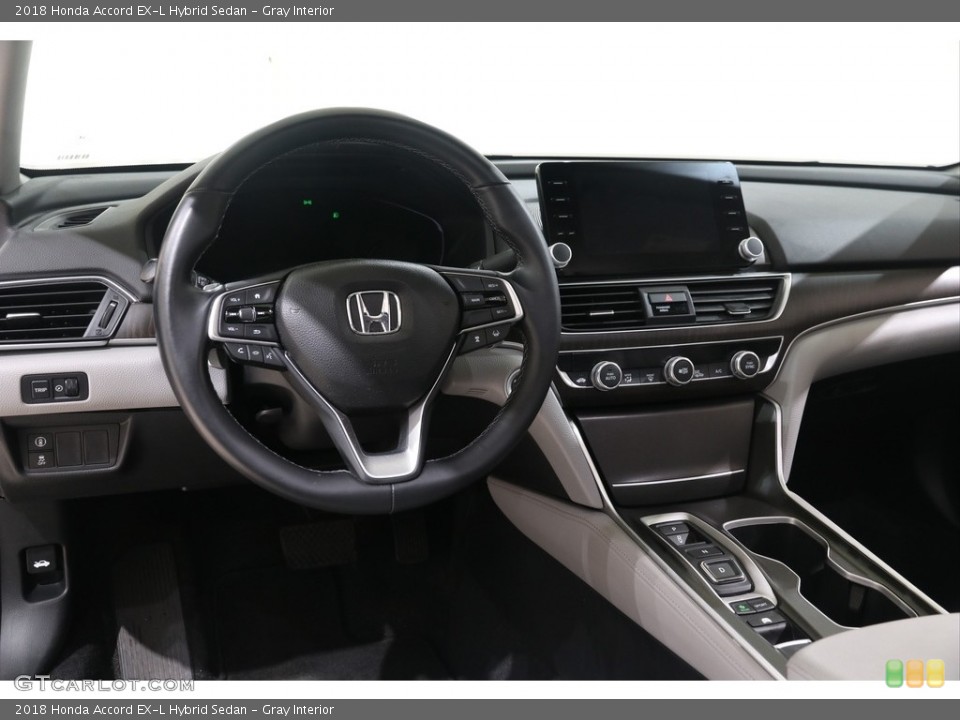 Gray Interior Dashboard for the 2018 Honda Accord EX-L Hybrid Sedan #138964071