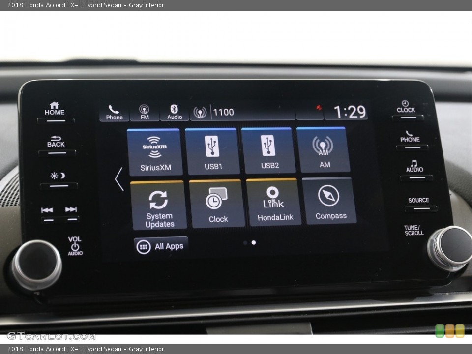 Gray Interior Controls for the 2018 Honda Accord EX-L Hybrid Sedan #138964158