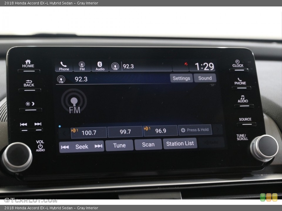 Gray Interior Audio System for the 2018 Honda Accord EX-L Hybrid Sedan #138964176