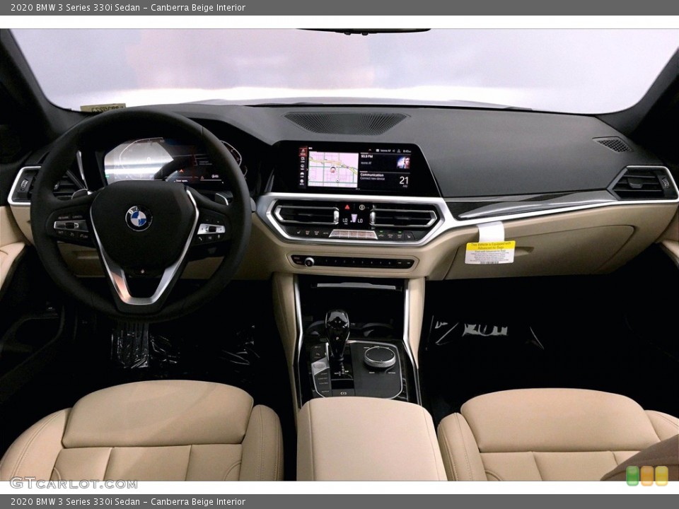Canberra Beige Interior Dashboard for the 2020 BMW 3 Series 330i Sedan #138964299